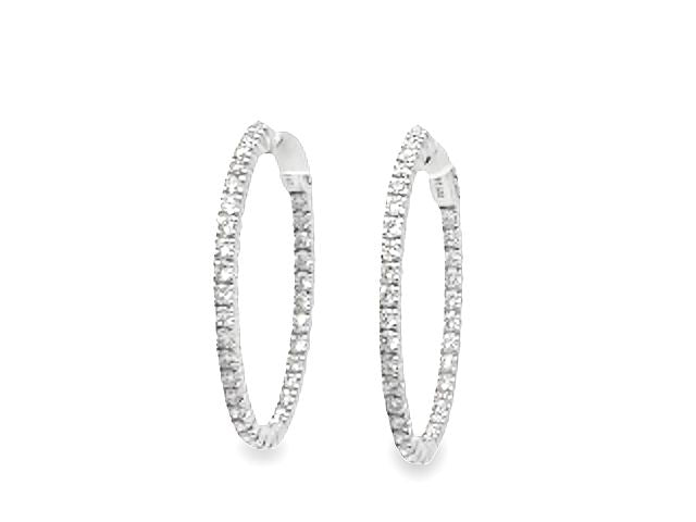 3.00 ctw Oval Diamond Hoops