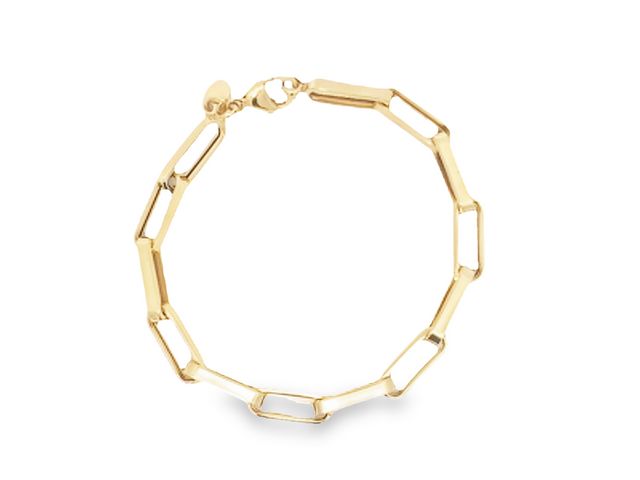 14KT Paperclip Bracelet