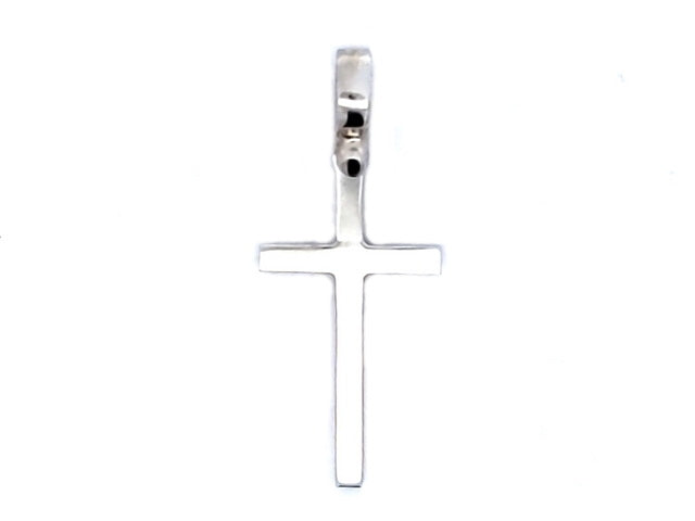 10KT White Gold Cross