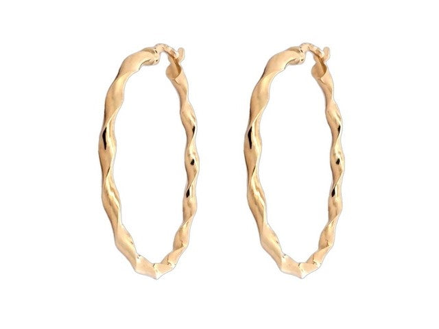 10KT Round Hoop Earrings