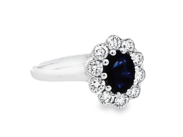 Oval Sapphire & Diamond Ring