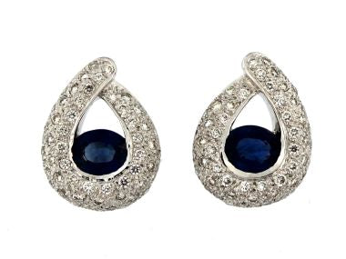 Sapphire & Diamond Earrings