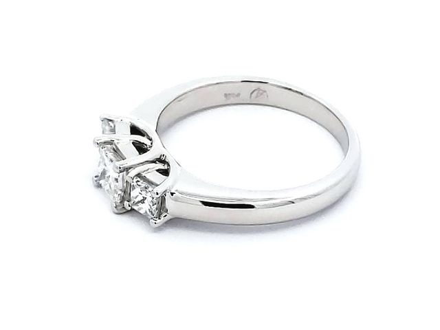 0.81 ctw Princess Trinity Ring