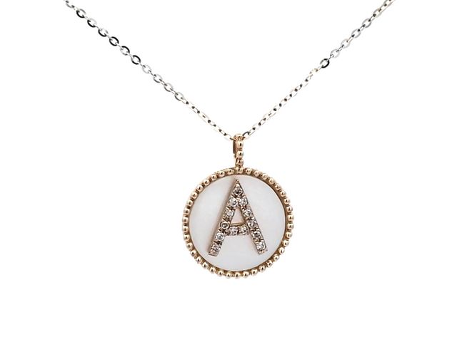 14KT Initial A Necklace