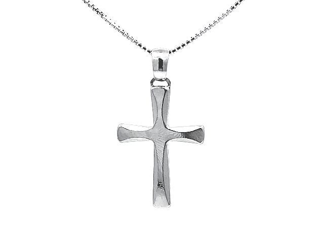 10KT White Gold Cross