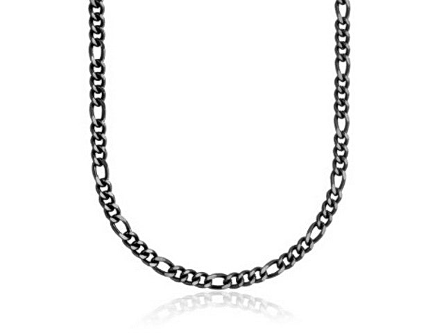 Black Plated Figaro Chain