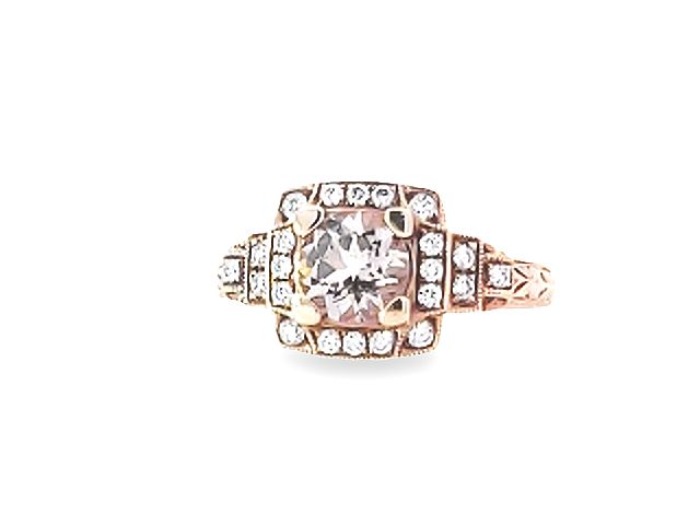 Morganite & Diamond Ring