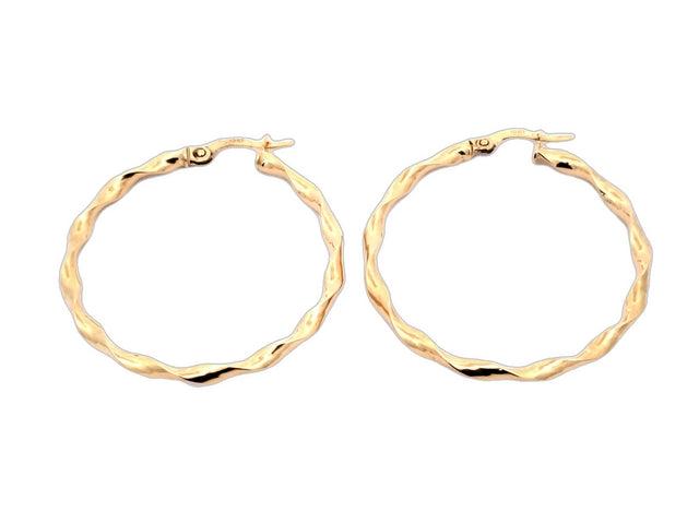 10KT Round Hoop Earrings