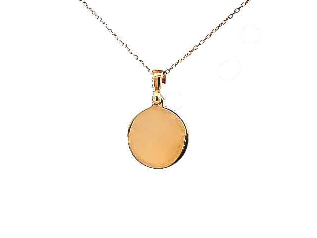 Engravable Gold Coin + Chain