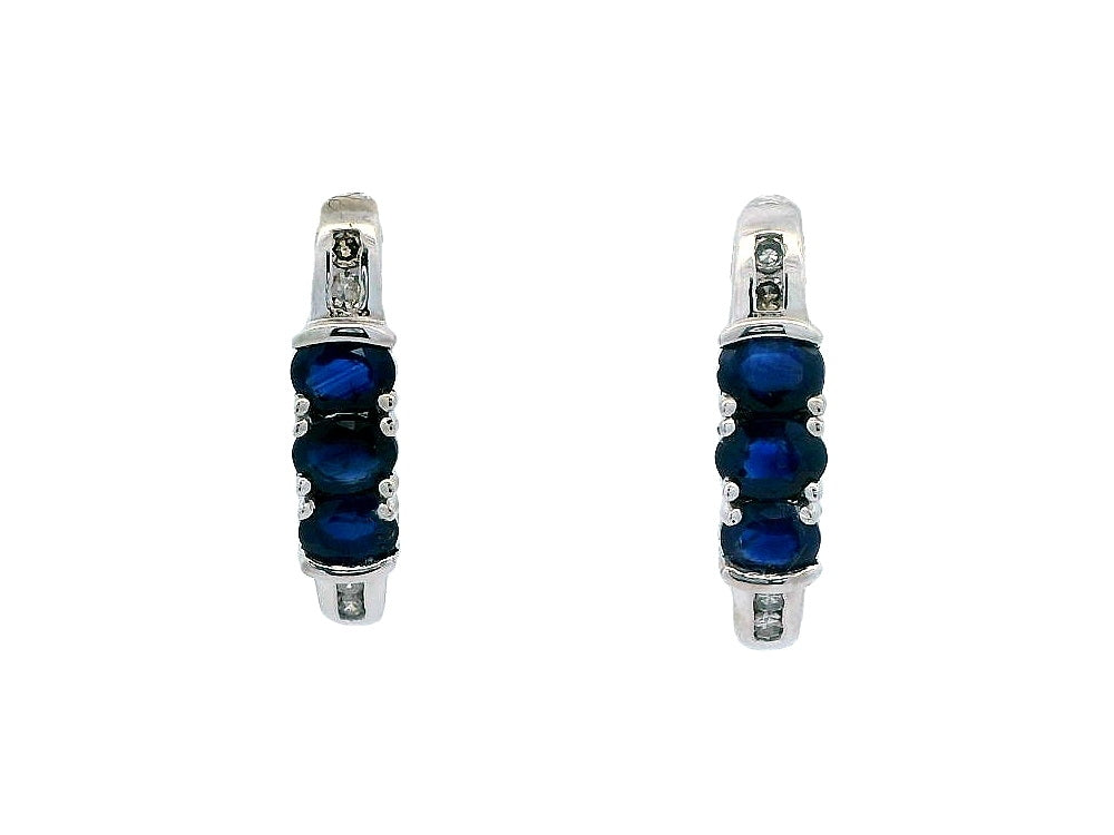 Sapphire & Diamond Earrings