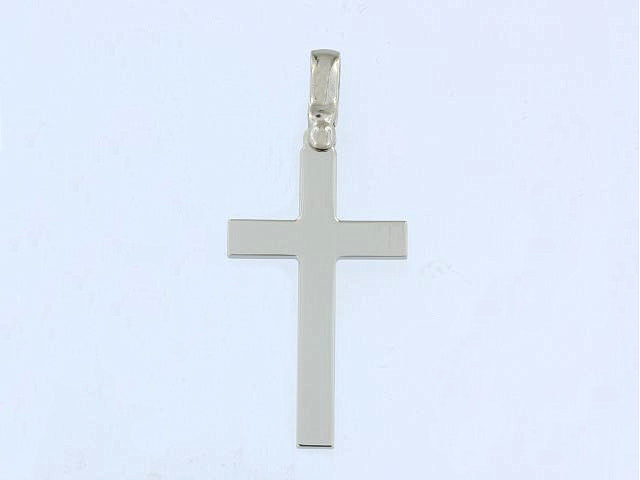 10KT White Gold Cross