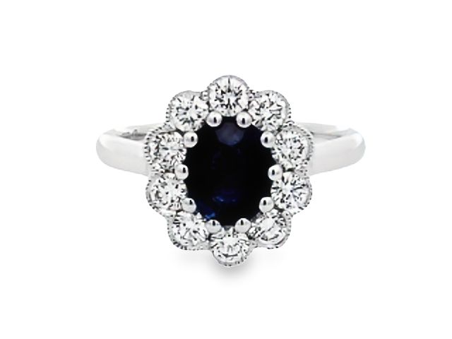 Oval Sapphire & Diamond Ring