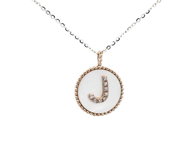14KT Intial J Necklace