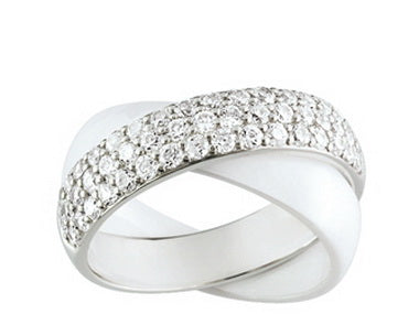 White & Silver Rolling Ring