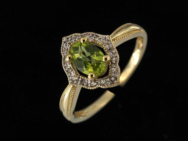 Peridot & Diamond Ring