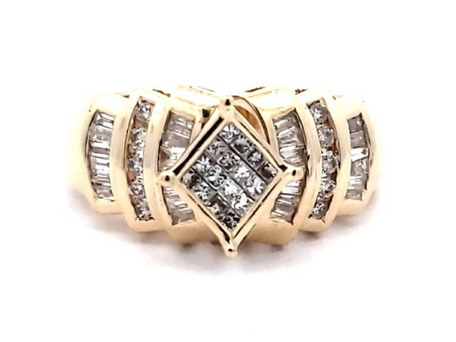 14KT Invisible Set Diamond Ring