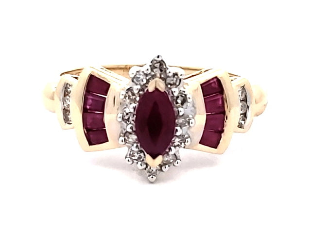 14KT Ruby and Diamond Ring