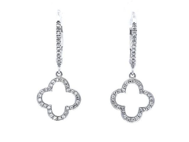 Quatrefoil Diamond Earrings