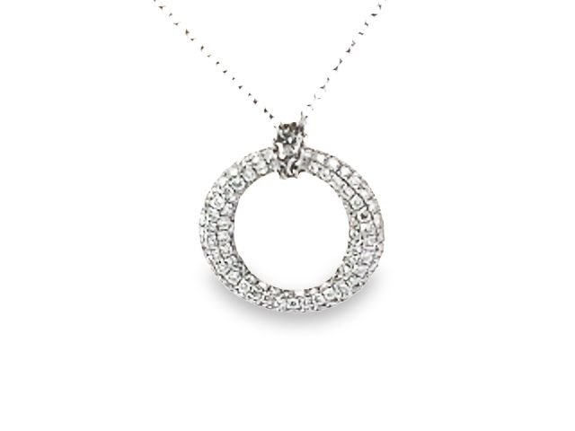 18KT Diamond O Pendant