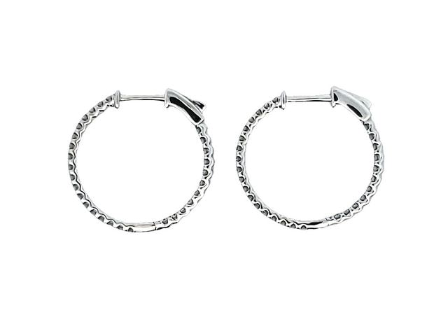 18KT Fancy Diamond Hoops