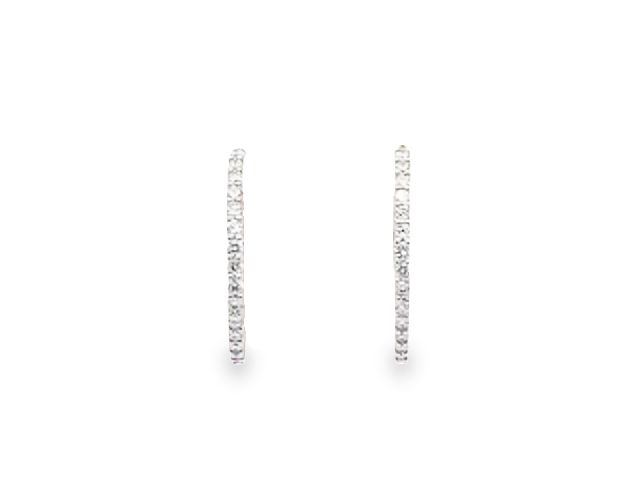 0.22 ctw Diamond Hoops