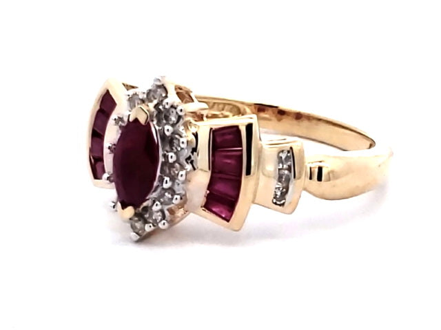 14KT Ruby and Diamond Ring