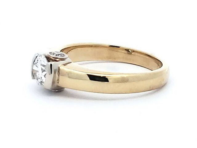 0.73 ctw Bezel Set Engagement Ring