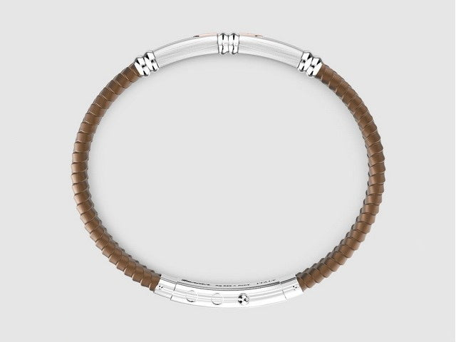 Zancan Bracelet with Brown Ships Cable