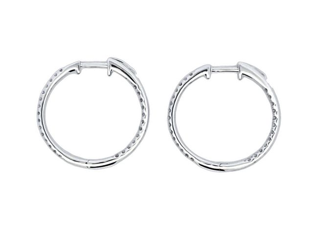 Locking Diamond Hoop Earrings