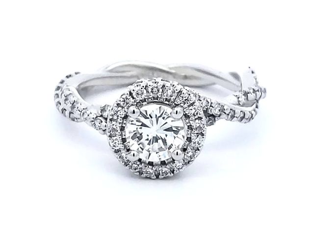 14KT Halo Style Engagement Ring