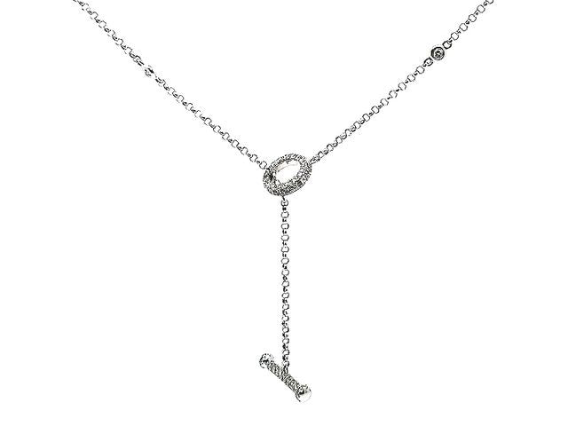 18kt Toggle Necklace .72ctw