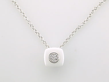 White Ceramic & Silver Necklace