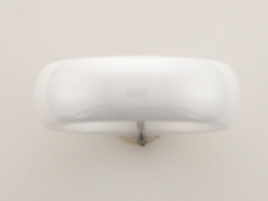 Polished White Ceramic Ring