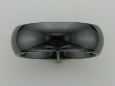 Polished Black Ceramic Ring