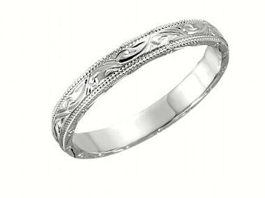 14KT Hand Engraved Band