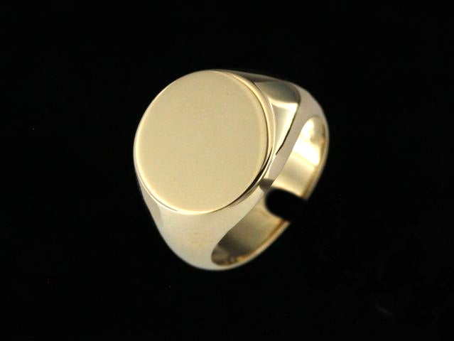 14KT Round Signet Ring