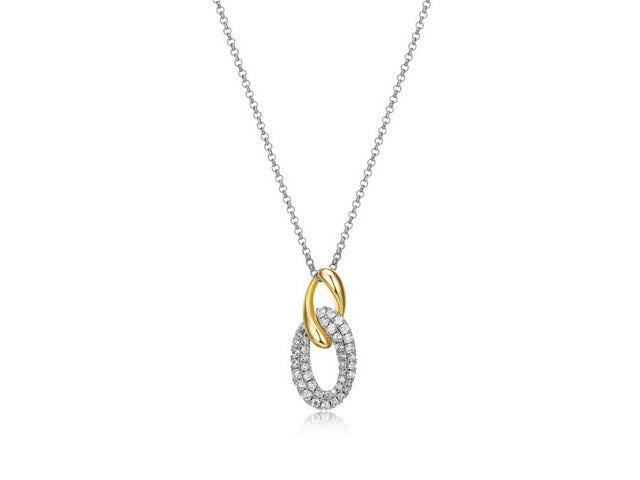 ELLE Ebullience Double Oval Link Necklace