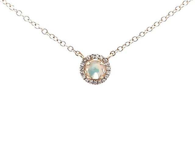 Opal & Diamond Pendant