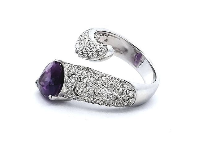 Amethyst & Diamond Ring