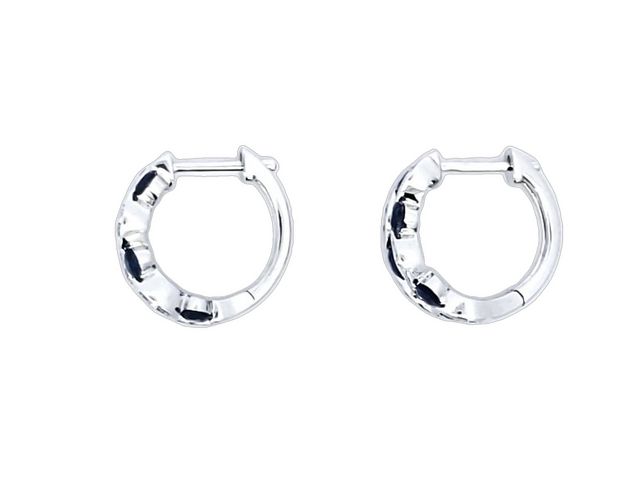 Sapphire & Diamond Huggie Earrings