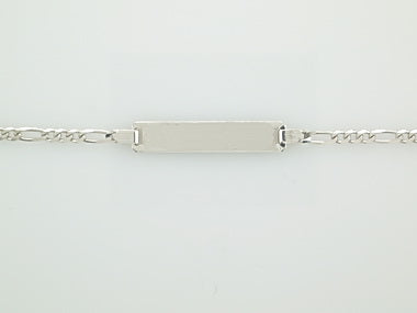 10KT white gold ID bracelet