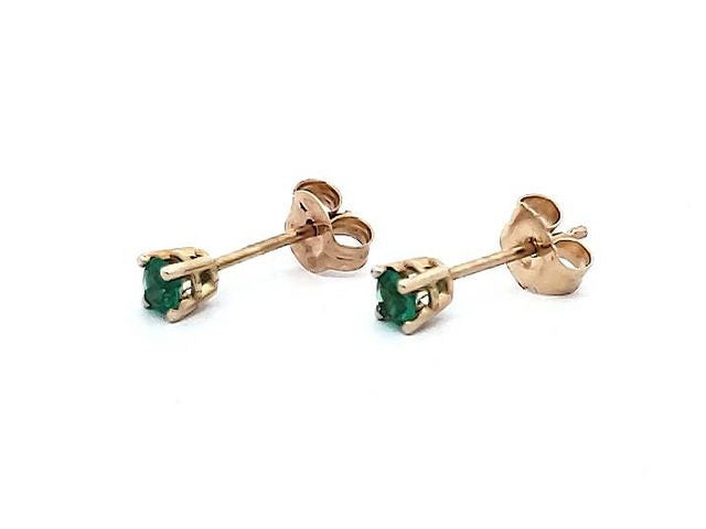 0.18 ctw Emerald Stud Earrings