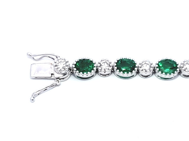 18KT Emerald & Diamond Bracelet