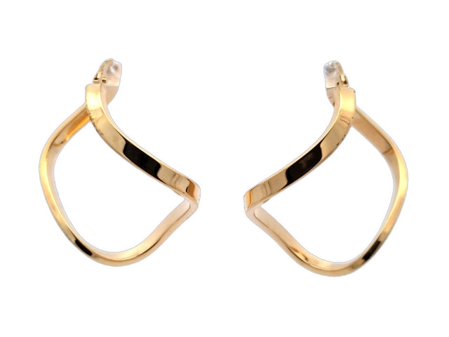 18KT Fancy Hoop Earrings