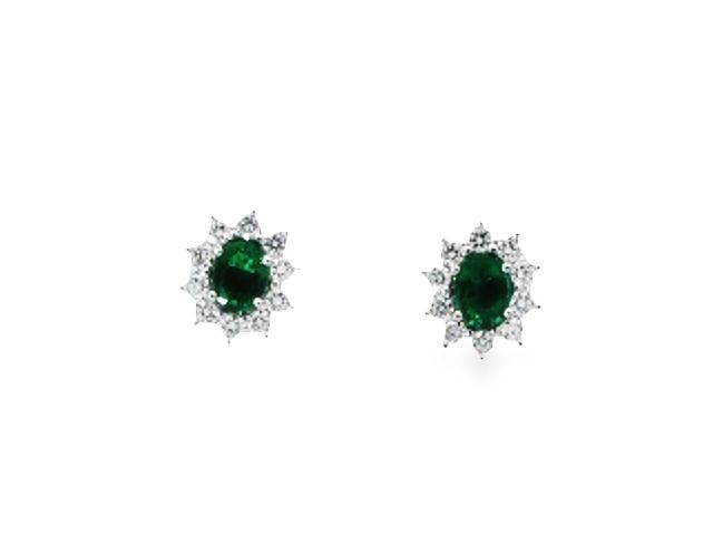 Emerald & Diamond Earrings