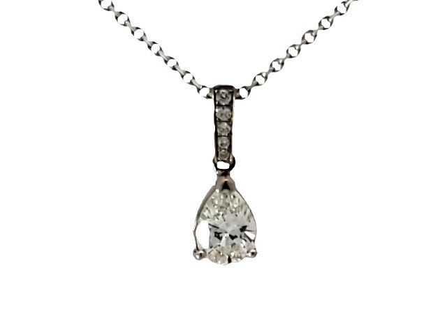 0.82 ct Pear Diamond Pendant