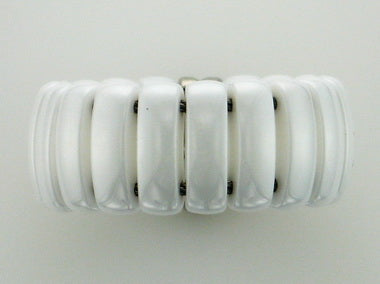 White Ceramic And Steel Flex Ring