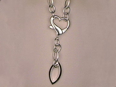 Silver Necklace With Heart Clasp