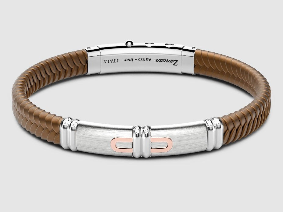 Zancan Bracelet with Brown Ships Cable