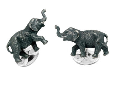 Silver Elephant Cufflinks